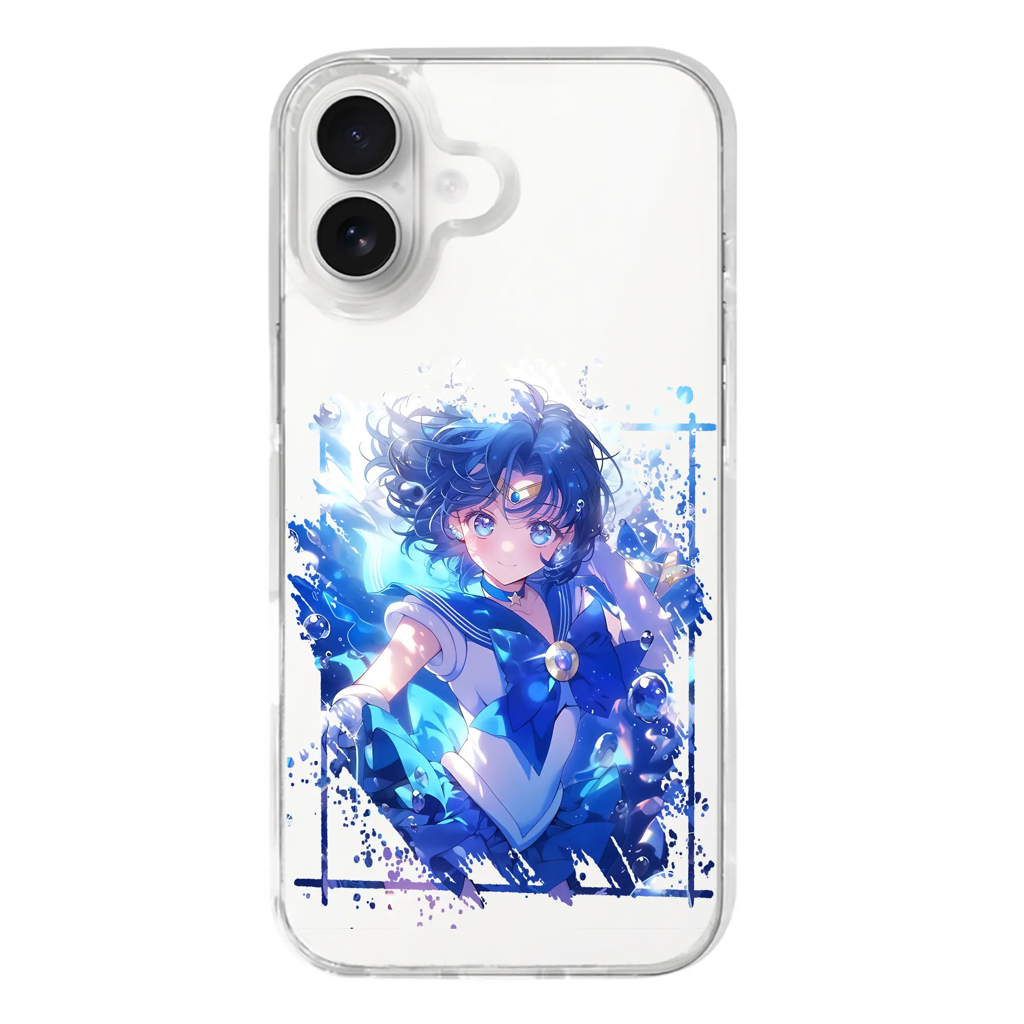 美少女戦士セーラームーン グッズ 水野 亜美 - iPhone 17シリーズ 透明スマホケース – 薄型・耐衝撃・精密フィット保護カバー